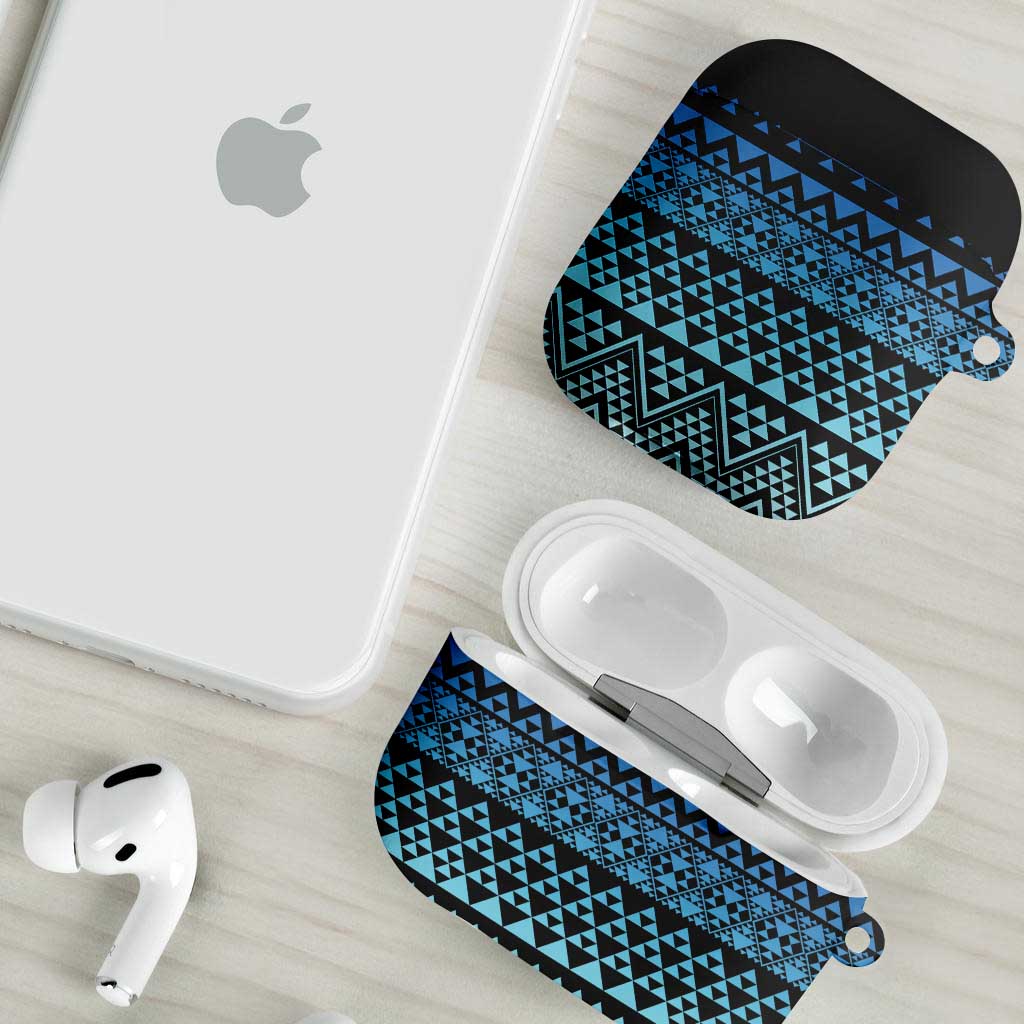 Maori Niho Taniwha Te Wheiao AirPods Case Moana Blue - Polynesian Pride