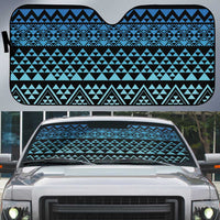 Maori Niho Taniwha Te Wheiao Auto Sun Shade Moana Blue - Polynesian Pride