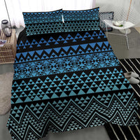 Maori Niho Taniwha Te Wheiao Bedding Set Moana Blue - Polynesian Pride