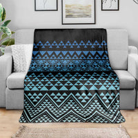Maori Niho Taniwha Te Wheiao Blanket Moana Blue - Polynesian Pride