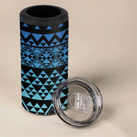 Maori Niho Taniwha Te Wheiao 4 in 1 Can Cooler Tumbler Moana Blue - Polynesian Pride