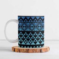 Maori Niho Taniwha Te Wheiao Ceramic Mug Moana Blue - Polynesian Pride