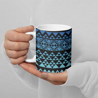 Maori Niho Taniwha Te Wheiao Ceramic Mug Moana Blue - Polynesian Pride