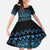 Maori Niho Taniwha Te Wheiao Family Matching Long Sleeve Bodycon Dress and Hawaiian Shirt Moana Blue - Polynesian Pride