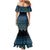 Maori Niho Taniwha Te Wheiao Family Matching Mermaid Dress and Hawaiian Shirt Moana Blue - Polynesian Pride