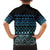 Maori Niho Taniwha Te Wheiao Family Matching Off The Shoulder Long Sleeve Dress and Hawaiian Shirt Moana Blue - Polynesian Pride