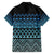 Maori Niho Taniwha Te Wheiao Family Matching Short Sleeve Bodycon Dress and Hawaiian Shirt Moana Blue - Polynesian Pride