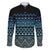Maori Niho Taniwha Te Wheiao Family Matching Short Sleeve Bodycon Dress and Hawaiian Shirt Moana Blue - Polynesian Pride