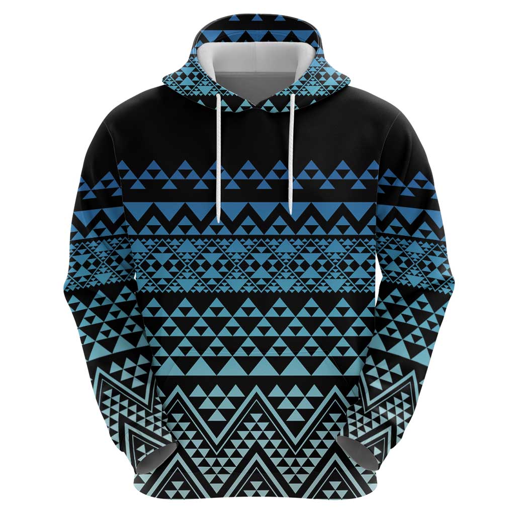 Maori Niho Taniwha Te Wheiao Hoodie Moana Blue - Polynesian Pride
