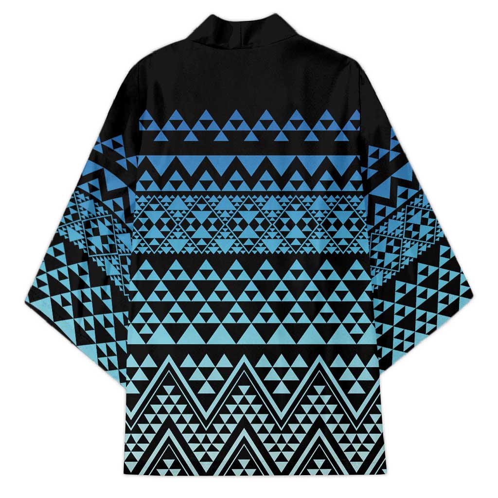 Maori Niho Taniwha Te Wheiao Kimono Moana Blue - Polynesian Pride