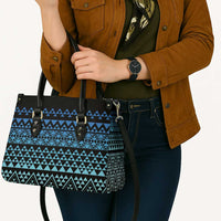 Maori Niho Taniwha Te Wheiao Leather Bag Moana Blue - Polynesian Pride