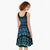 Maori Niho Taniwha Te Wheiao Midi Dress Moana Blue - Polynesian Pride