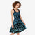 Maori Niho Taniwha Te Wheiao Midi Dress Moana Blue - Polynesian Pride