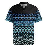Maori Niho Taniwha Te Wheiao Rugby Jersey Moana Blue - Polynesian Pride