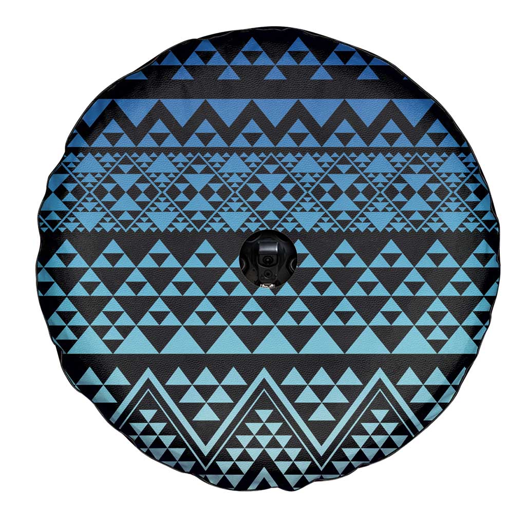 Maori Niho Taniwha Te Wheiao Spare Tire Cover Moana Blue - Polynesian Pride