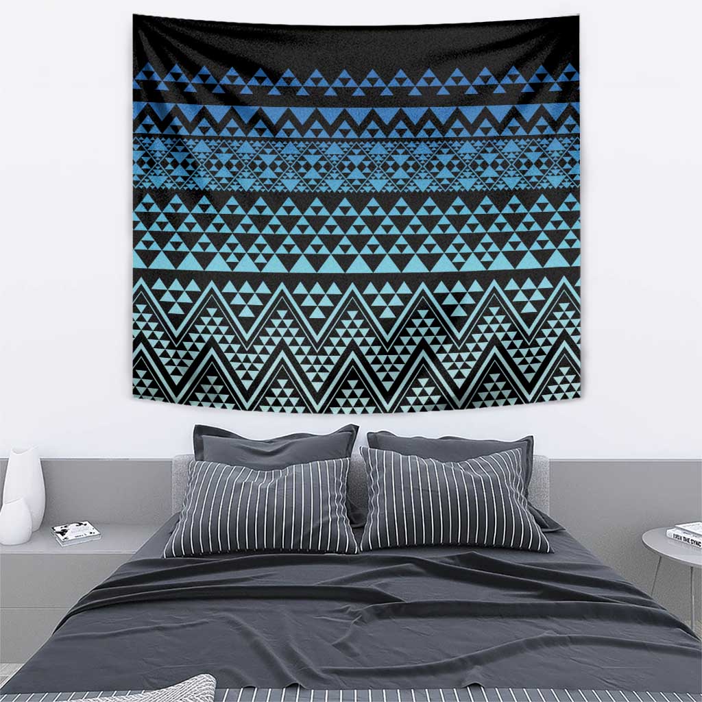 Maori Niho Taniwha Te Wheiao Tapestry Moana Blue - Polynesian Pride