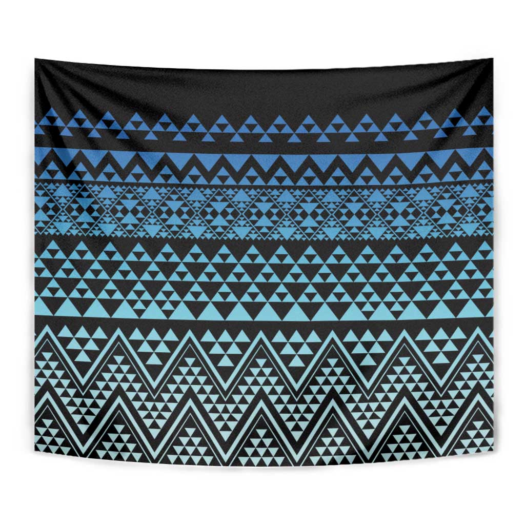 Maori Niho Taniwha Te Wheiao Tapestry Moana Blue - Polynesian Pride