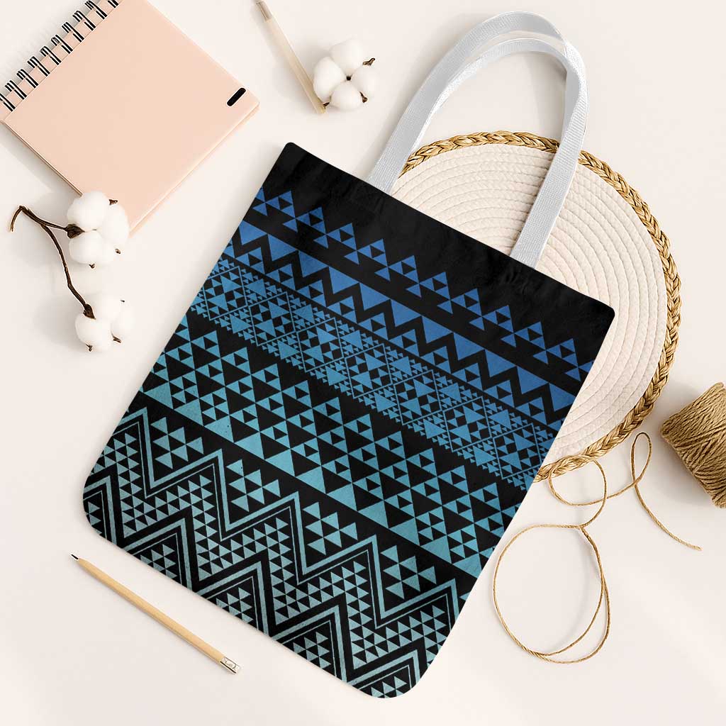 Maori Niho Taniwha Te Wheiao Tote Bag Moana Blue - Polynesian Pride