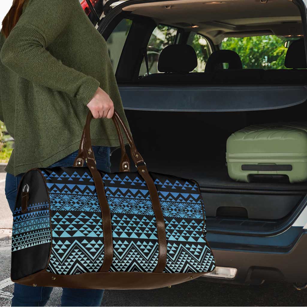 Maori Niho Taniwha Te Wheiao Travel Bag Moana Blue - Polynesian Pride