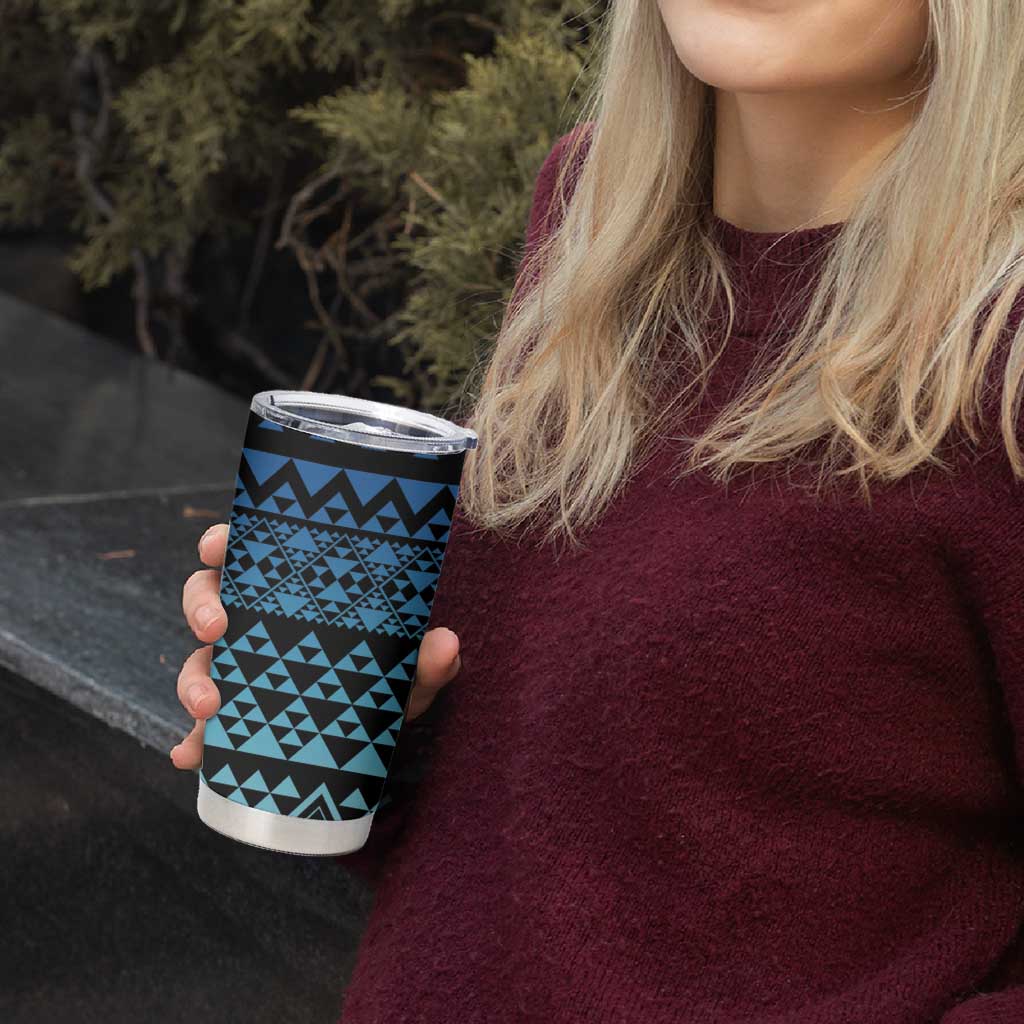 Maori Niho Taniwha Te Wheiao Tumbler Cup Moana Blue - Polynesian Pride