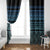 Maori Niho Taniwha Te Wheiao Window Curtain Moana Blue - Polynesian Pride