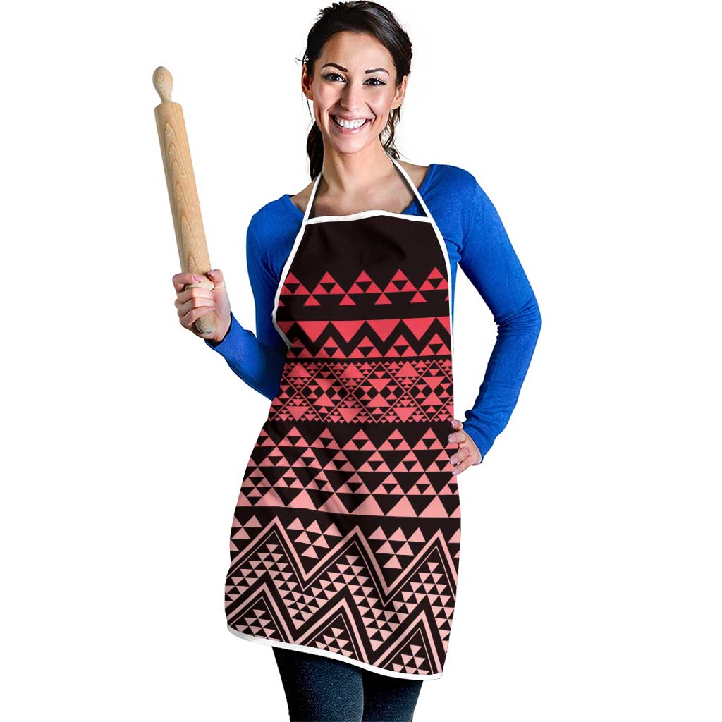 Maori Niho Taniwha Te Wheiao Apron Terracotta - Polynesian Pride
