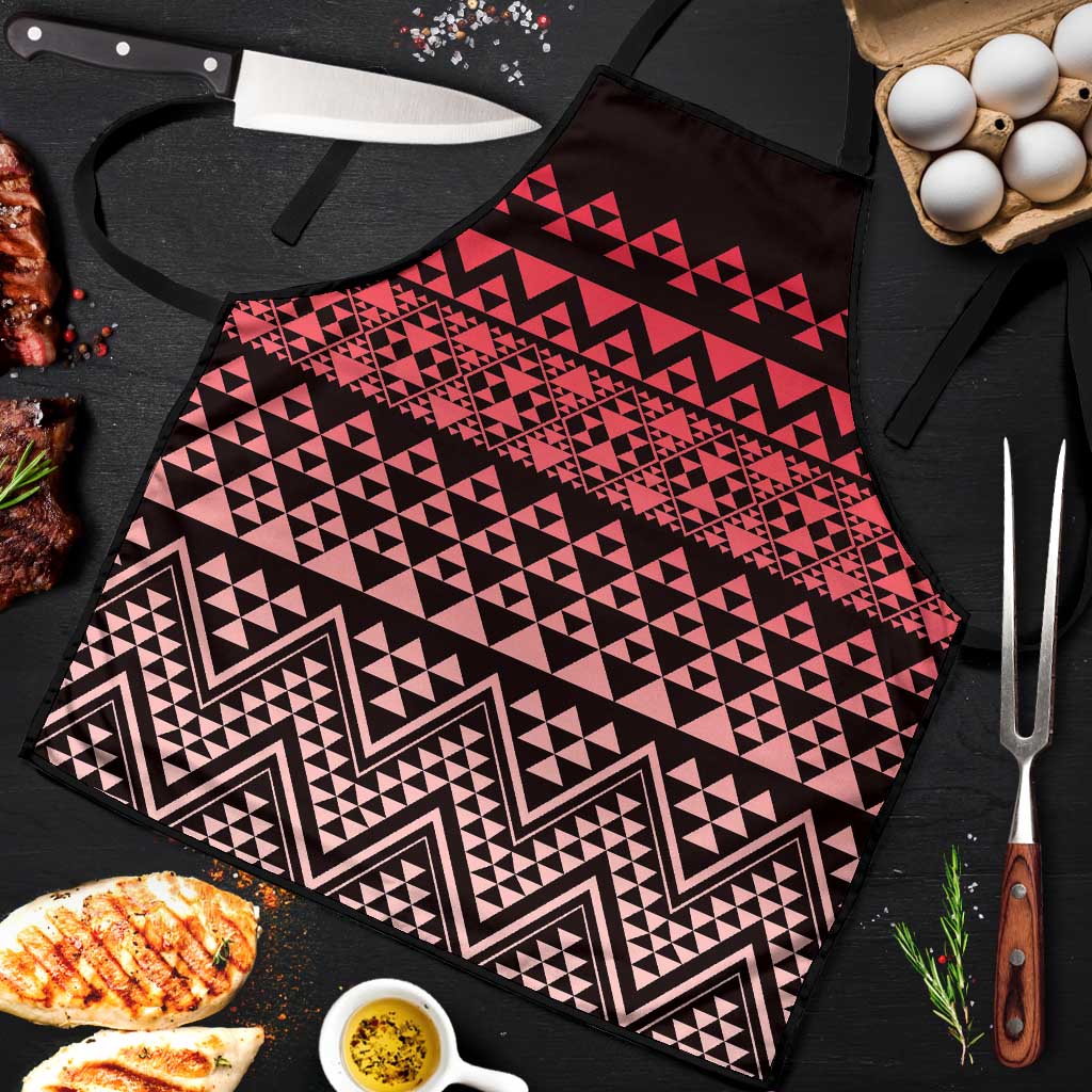 Maori Niho Taniwha Te Wheiao Apron Terracotta - Polynesian Pride