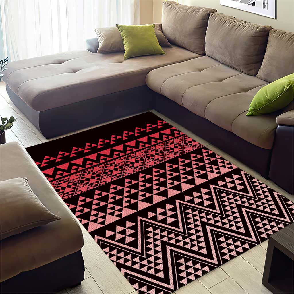 Maori Niho Taniwha Te Wheiao Area Rug Terracotta - Polynesian Pride