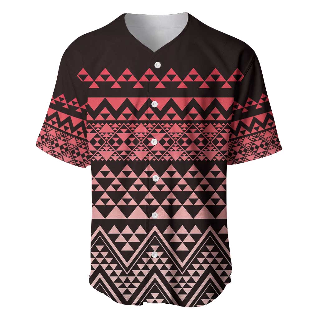 Maori Niho Taniwha Te Wheiao Baseball Jersey Terracotta - Polynesian Pride