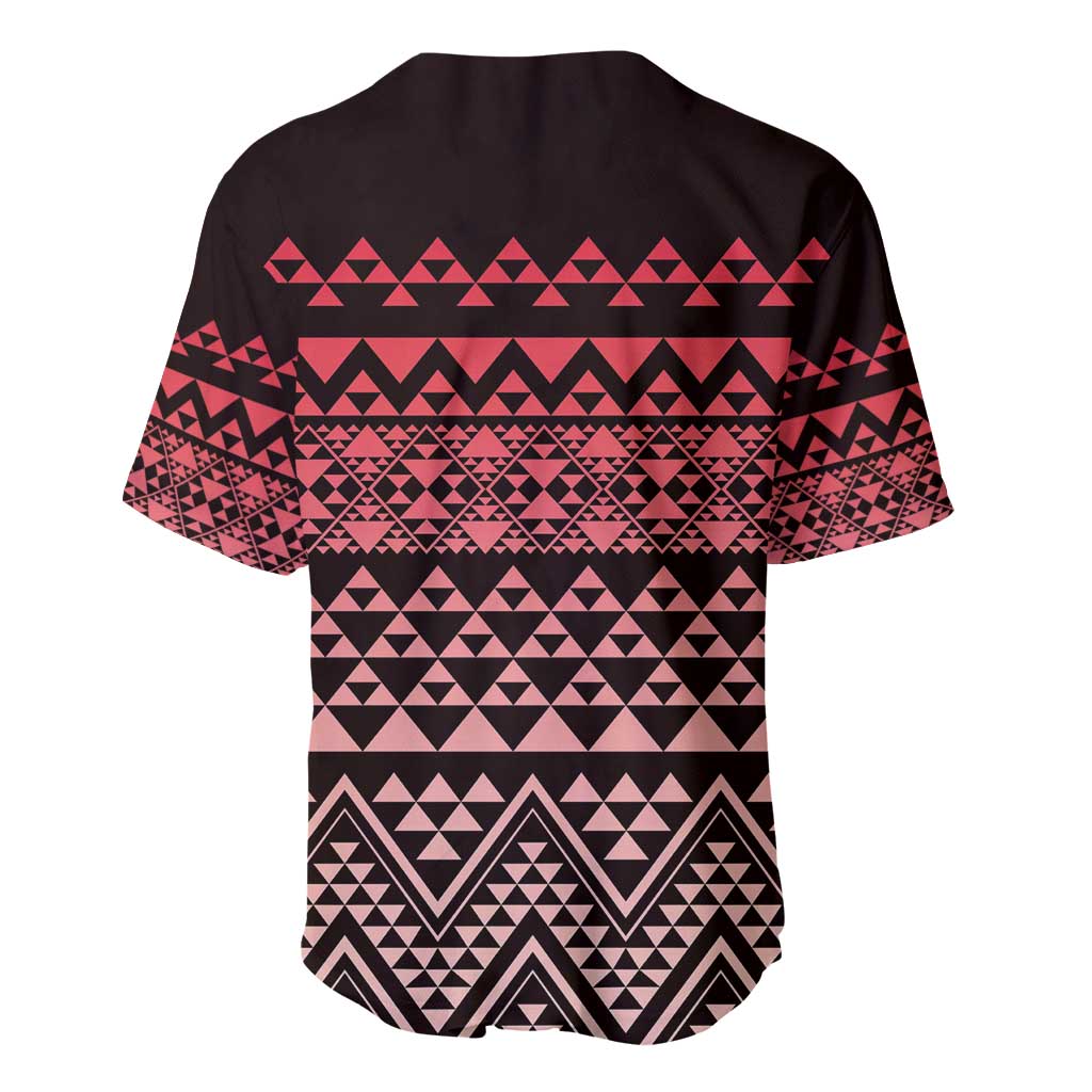 Maori Niho Taniwha Te Wheiao Baseball Jersey Terracotta - Polynesian Pride