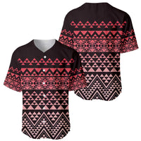 Maori Niho Taniwha Te Wheiao Baseball Jersey Terracotta - Polynesian Pride