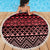 Maori Niho Taniwha Te Wheiao Beach Blanket Terracotta - Polynesian Pride