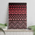 Maori Niho Taniwha Te Wheiao Canvas Wall Art Terracotta - Polynesian Pride