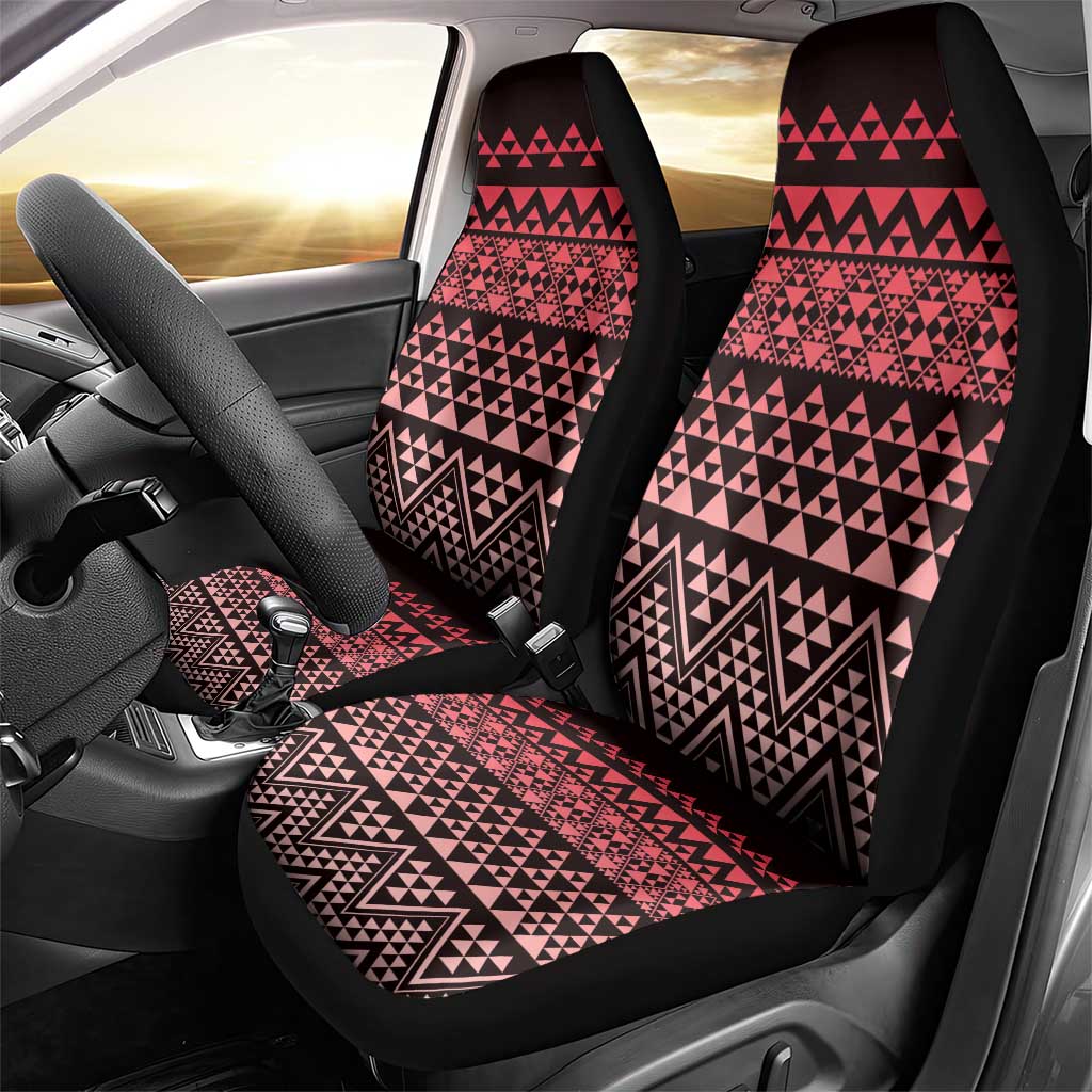 Maori Niho Taniwha Te Wheiao Car Seat Cover Terracotta - Polynesian Pride