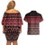 Maori Niho Taniwha Te Wheiao Couples Matching Off Shoulder Short Dress and Hawaiian Shirt Terracotta - Polynesian Pride