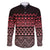 Maori Niho Taniwha Te Wheiao Family Matching Long Sleeve Bodycon Dress and Hawaiian Shirt Terracotta - Polynesian Pride