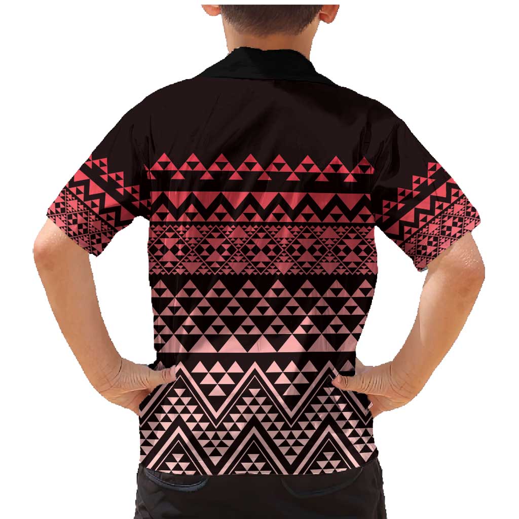 Maori Niho Taniwha Te Wheiao Family Matching Mermaid Dress and Hawaiian Shirt Terracotta LT7 - Polynesian Pride