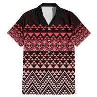 Maori Niho Taniwha Te Wheiao Family Matching Mermaid Dress and Hawaiian Shirt Terracotta LT7 Dad's Shirt - Short Sleeve Terracotta - Polynesian Pride
