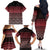Maori Niho Taniwha Te Wheiao Family Matching Off The Shoulder Long Sleeve Dress and Hawaiian Shirt Terracotta - Polynesian Pride