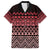 Maori Niho Taniwha Te Wheiao Family Matching Off The Shoulder Long Sleeve Dress and Hawaiian Shirt Terracotta - Polynesian Pride