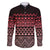 Maori Niho Taniwha Te Wheiao Family Matching Off The Shoulder Long Sleeve Dress and Hawaiian Shirt Terracotta - Polynesian Pride