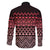 Maori Niho Taniwha Te Wheiao Family Matching Off The Shoulder Long Sleeve Dress and Hawaiian Shirt Terracotta - Polynesian Pride