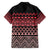 Maori Niho Taniwha Te Wheiao Family Matching Short Sleeve Bodycon Dress and Hawaiian Shirt Terracotta - Polynesian Pride