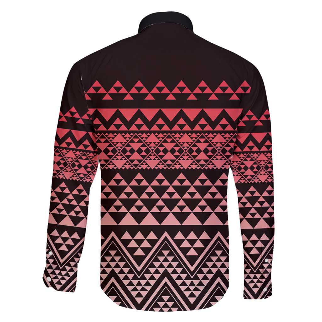 Maori Niho Taniwha Te Wheiao Family Matching Tank Maxi Dress and Hawaiian Shirt Terracotta - Polynesian Pride