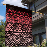 Maori Niho Taniwha Te Wheiao Garden Flag Terracotta - Polynesian Pride