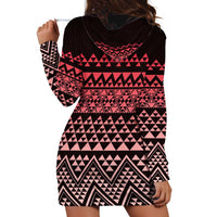 Maori Niho Taniwha Te Wheiao Hoodie Dress Terracotta - Polynesian Pride