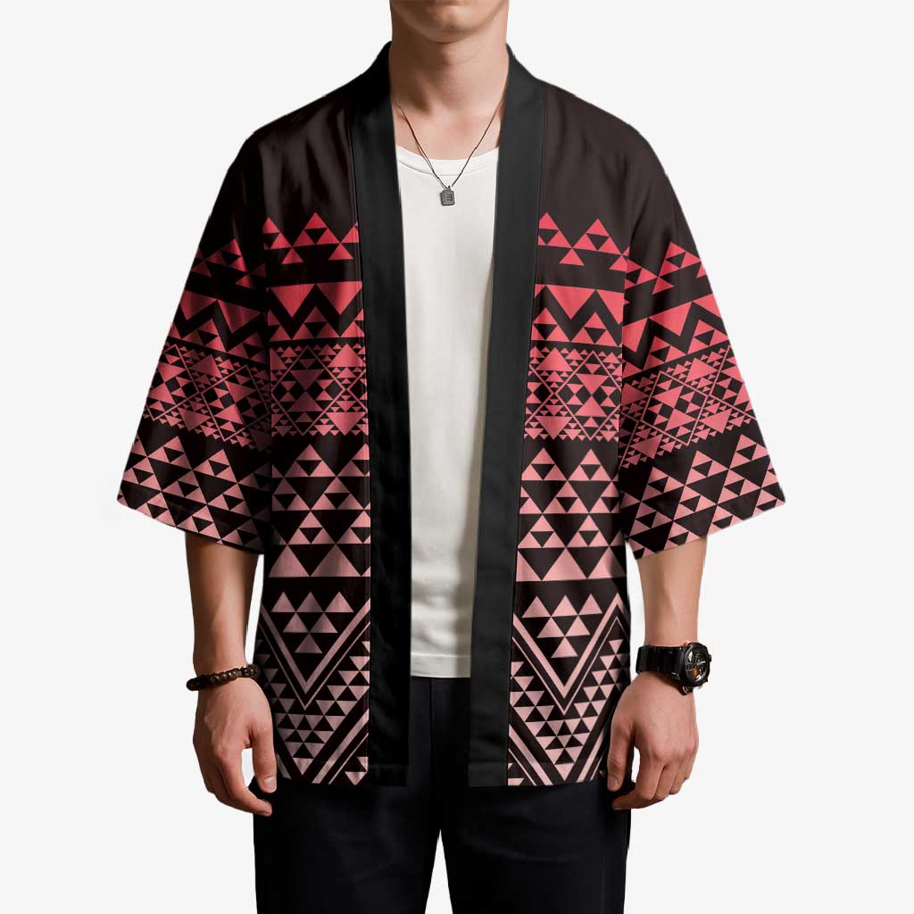 Maori Niho Taniwha Te Wheiao Kimono Terracotta - Polynesian Pride