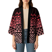 Maori Niho Taniwha Te Wheiao Kimono Terracotta - Polynesian Pride