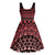 Maori Niho Taniwha Te Wheiao Midi Dress Terracotta - Polynesian Pride