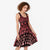 Maori Niho Taniwha Te Wheiao Midi Dress Terracotta - Polynesian Pride